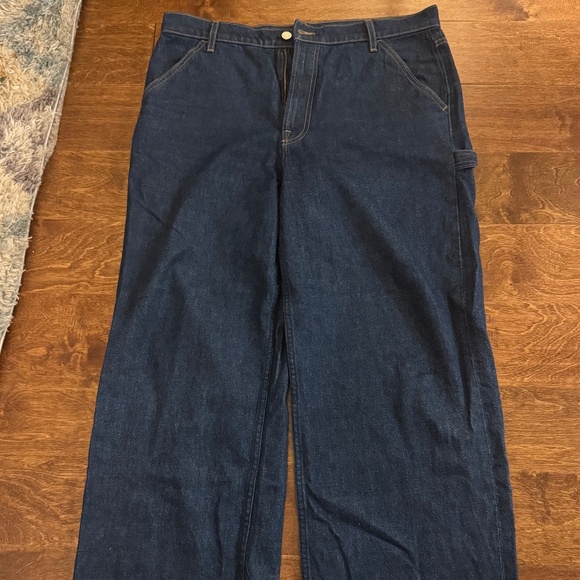 MOTHER Pants - MOTHER Dark Blue Baggy Jeans